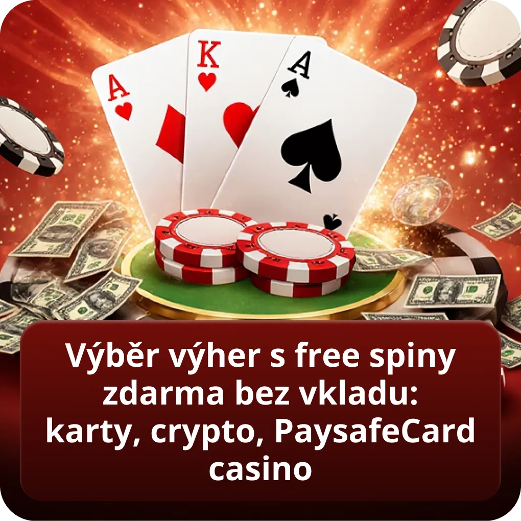 Výběr výher s free spiny zdarma bez vkladu: karty, crypto, PaysafeCard casino